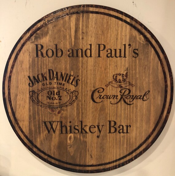 Download Custom Wood Sign Bar Sign Barrel Sign Round Wood Sign Etsy