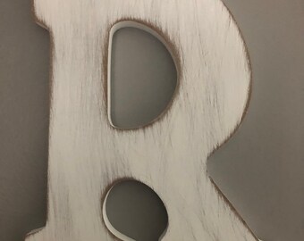 Rustic Wooden Letters Distressed Chippy Paint Wood Letters