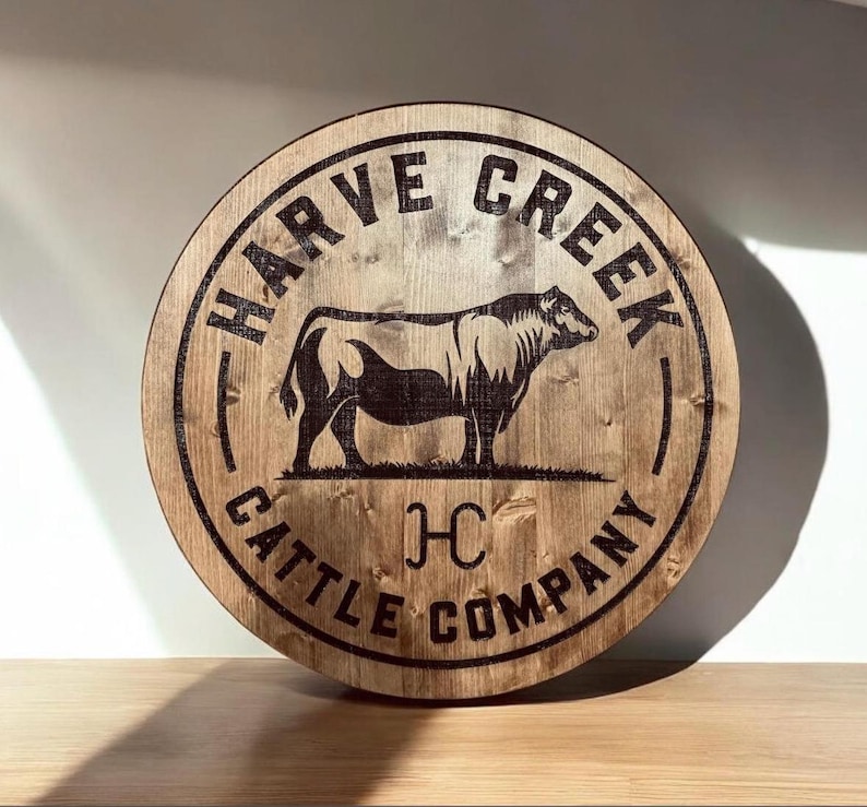 Rustic Engraved Sign Custom Laser Engraved Wooden Logo Sign - Rustic Outdoor Decor - Etsy