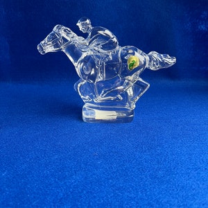 Waterford Crystal Jockey Figur mit Aufklebern und Box - kostenloser Versand