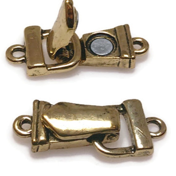 20 Magnetic Clasps Fold Over Magnetic Clasps Gold Magnetic Clasps