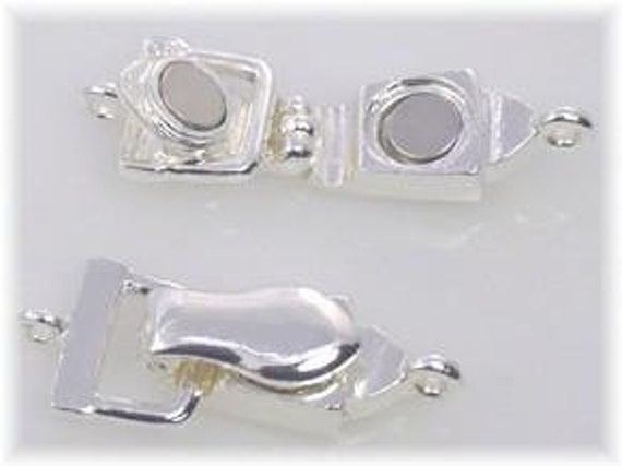 Magnetic Classp for Jewelry Making Fold Over Magnetic Clasp Silver Magnetic  Clasp Double Strand Clasp Unique Clasp Bracelet Clasps 9469