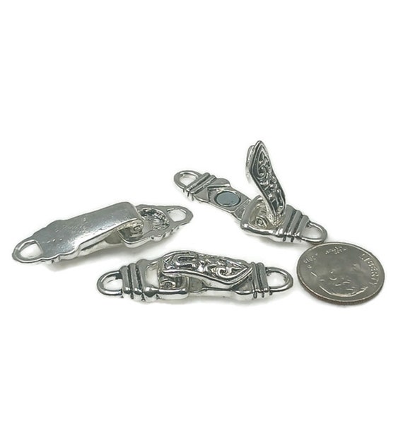 Fold Over Magnetic Clasps Silver Magnetic Clasp Metal Clasps Fold