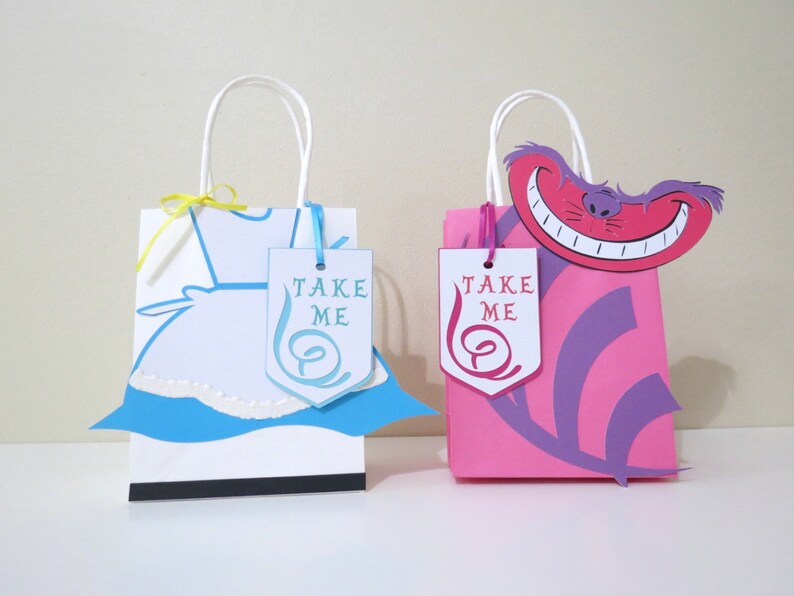 Alice in Wonderland Inspired 8 Character Goody Bags at Etsy