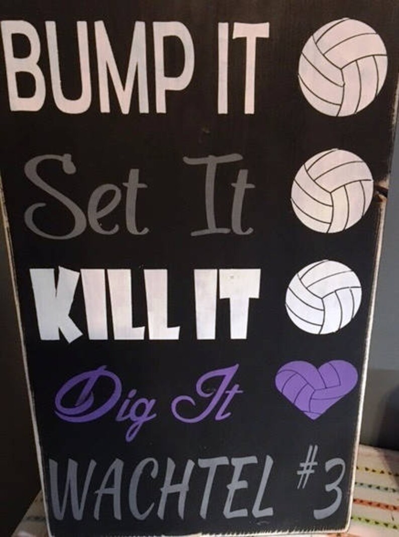 Personalized Volleyball Wooden Sign Etsy