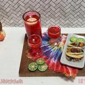 1:12 Dollhouse Miniature Sangria and Tacos