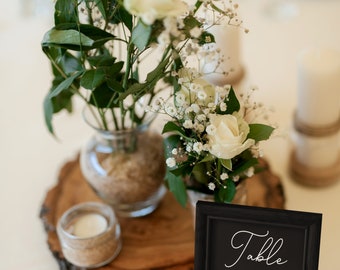 Customizable Wedding Tables Numbers 1 to 20 templett