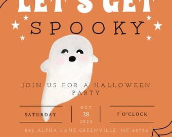 Halloween party Invitation Template | Printable Halloween Invitation Template