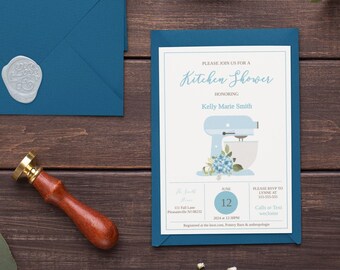 Customizable Bridal Shower Invitation  | Printable Kitchen Shower Template
