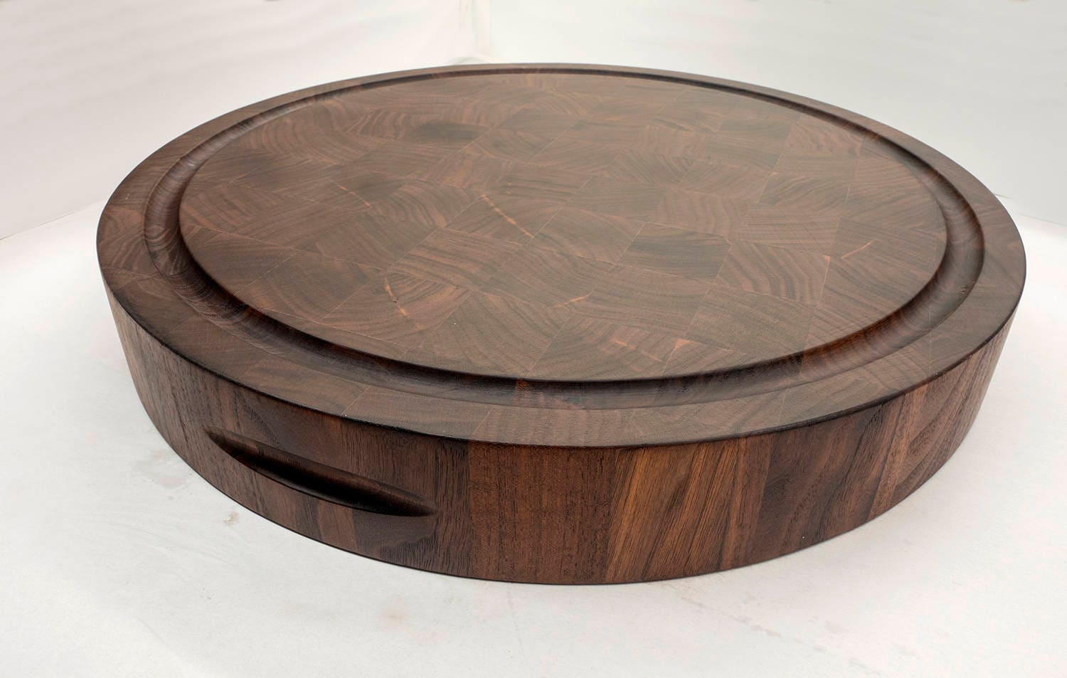 Walnut End Grain Cutting Board Handmade Large Round Butcher Block End Grain Cutting Boards