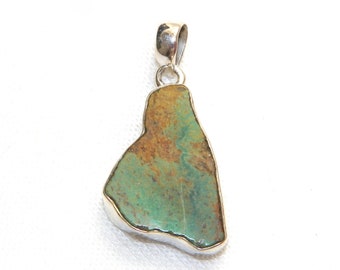 5.9 Gram Sterling Silver Turquoise Pendant, Solid 925 Natural Turquoise Pendant, Gorgeous Real Stone Real Silver