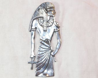 Sterling Silver Egyptian Pharaoh Pendant, 925 Large Pharaoh Pendant, Hand Made Pharaoh Pendant, Genuine Sterling Silver Pharaoh, Large Heavy