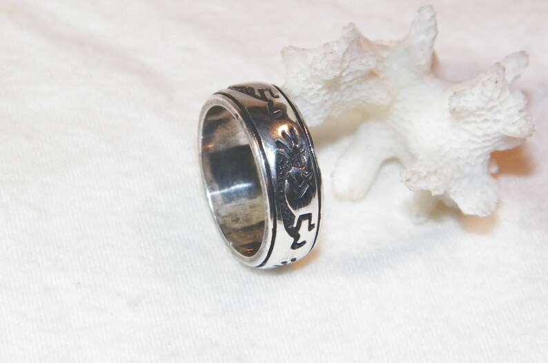 Sterling Silver Kokopelli Ring 925 Native American Style Etsy