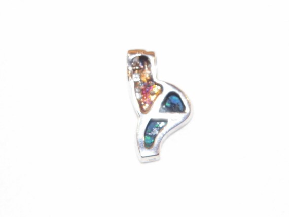 Sterling Silver Opal Pendant, Blue Green Gemstone - image 5