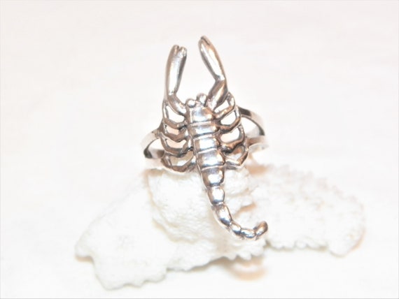 Size 10 Sterling Silver Scorpion Ring, Solid 925 S