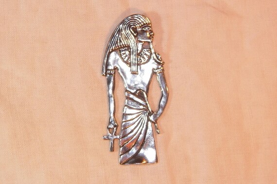 Sterling Silver Egyptian Pharaoh Pendant, 925 Lar… - image 5