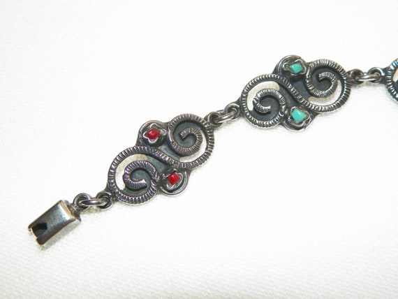 7.25 Inch 23.4 Gram Antique Sterling Silver Red C… - image 4