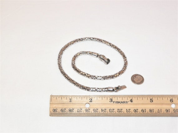 17 Inch 5.5mm 62.2 Gram Sterling Silver Byzantine… - image 7