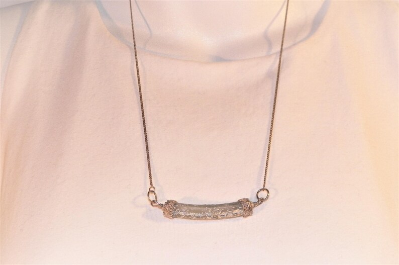 18.5 Inch Antique Roman Glass Sterling Silver Necklace 925 Roman Glass Pendant With 925 Necklace Authentic Vintage Roman Glass Pendant