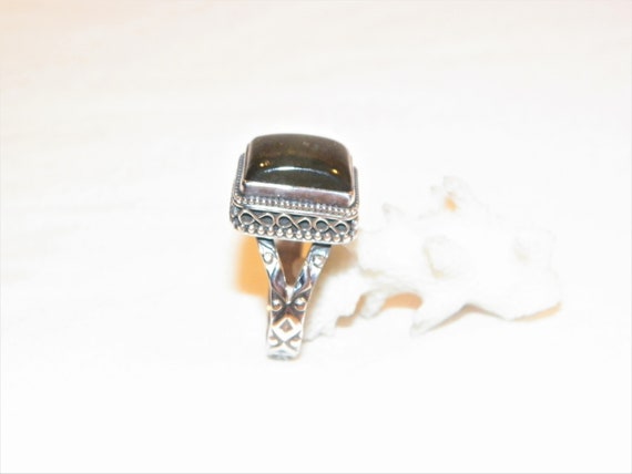 Size 8 Sterling Silver Black Labradorite Ring, So… - image 6