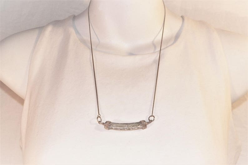 18.5 Inch Antique Roman Glass Sterling Silver Necklace 925 Roman Glass Pendant With 925 Necklace Authentic Vintage Roman Glass Pendant
