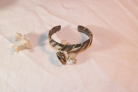 Antique 14K Gold And Sterling Silver Bracelet Rin… - image 5