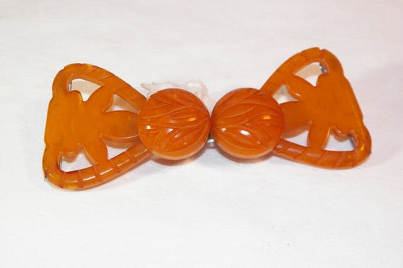 Vintage Bakelite Sweater Clips, Old Bakelite Clips
