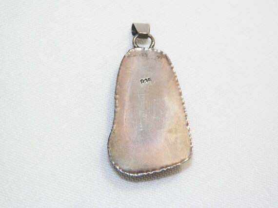 2 Inch 18.5 Gram 835 Silver Antique Amber Pendant… - image 6