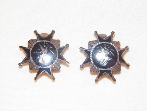 Antique Siam Sterling Silver Clip On Earrings, 92… - image 9