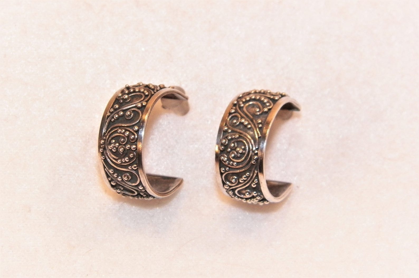 Boucles D'oreilles En Argent Sterling 925 - Handmade, Couleur Argent, Occasion