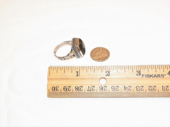 Size 8 Sterling Silver Black Labradorite Ring, So… - image 9