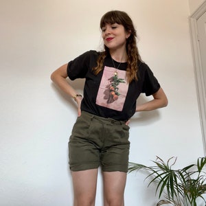 Khaki shorts womens uk sales