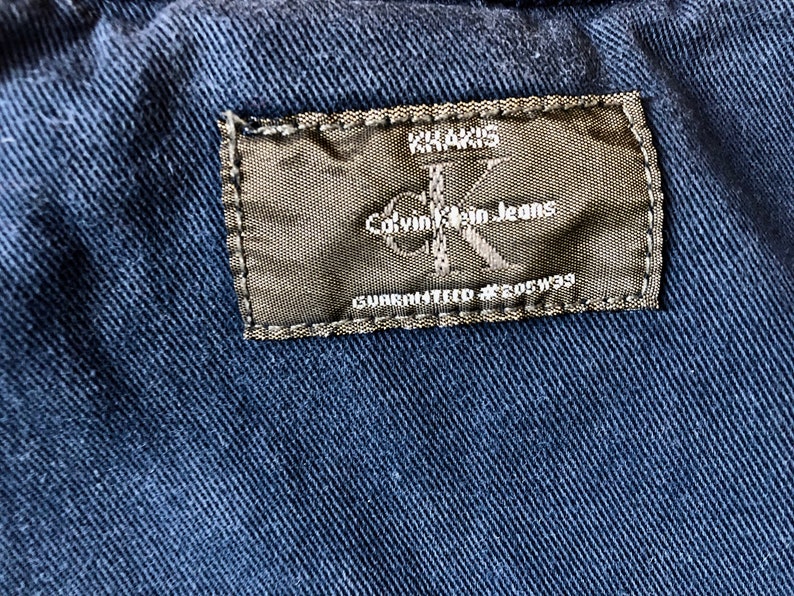 Womens Vintage 1990s Denim Calvin Klein Mini Button Dress UK image 10