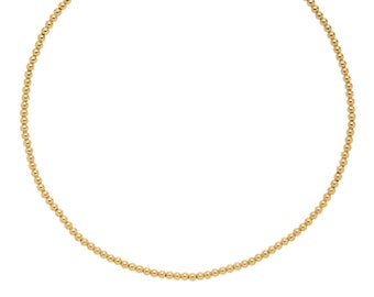 14k 2mm Gold Filled Bead Necklace