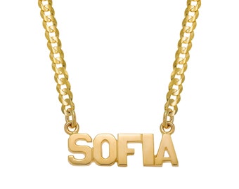 LJ Hand Cut Sofia Name Necklace