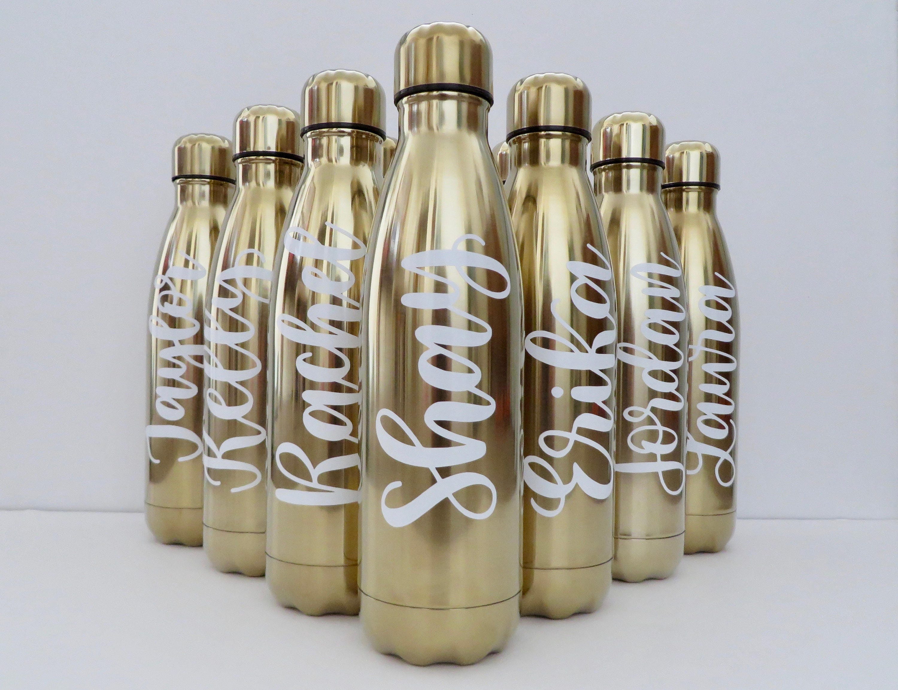 GOLD // Custom Water Bottle Stainless steel double wall Etsy