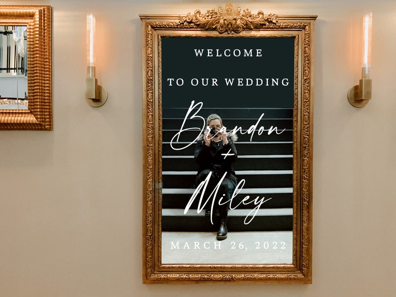 Mirror Wedding Sign Wedding Decal for Mirror to Etsy