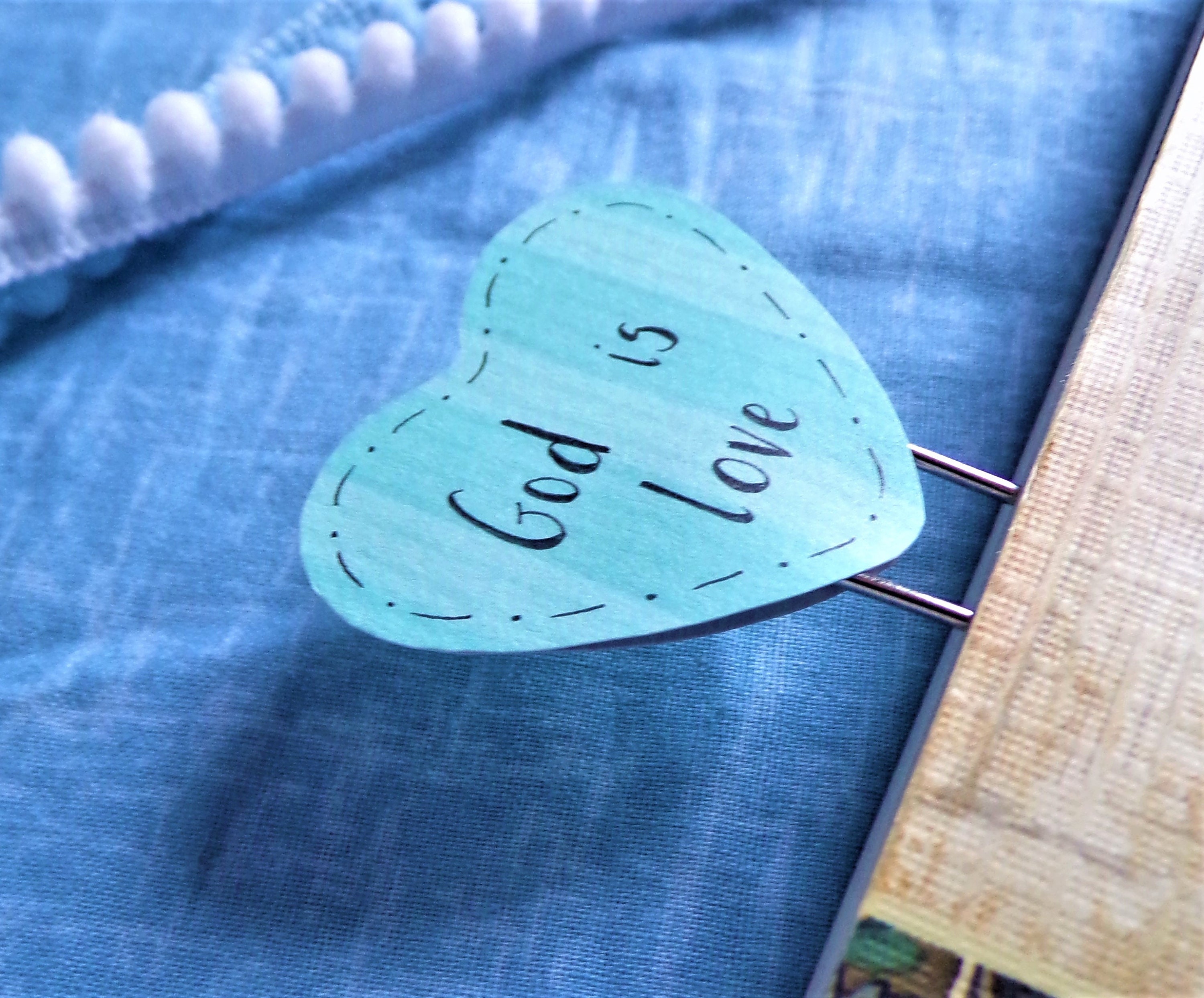 Heart Paperclip Bookmark God is Love Etsy