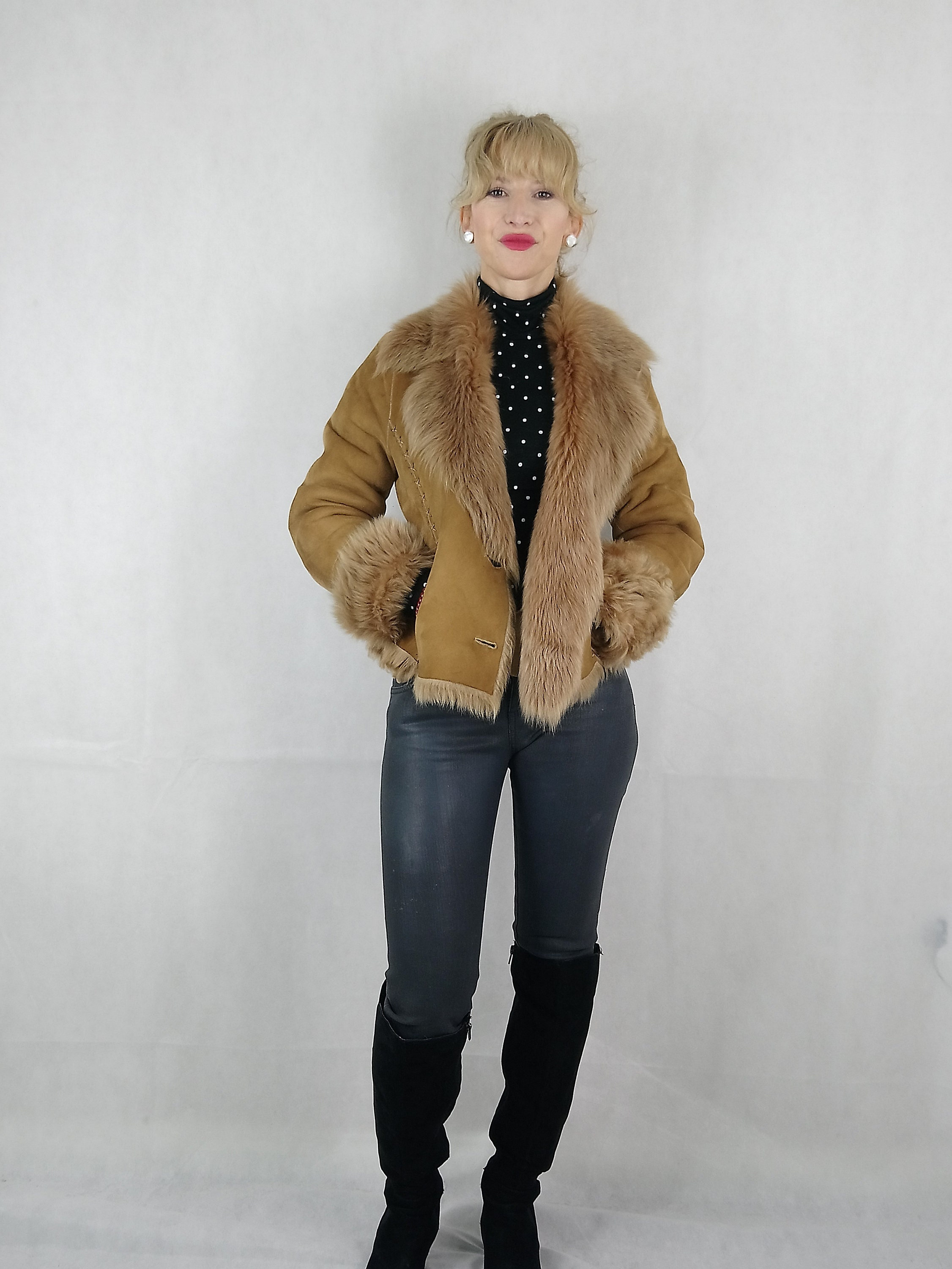 Sheepskin Coat. Brown Toscana. Shearl Coat Woman. Toscana Jacket. Lambskin Jacket BROWN. Shearling Jacket. Chocolate Brown Lamb Fur. Medium