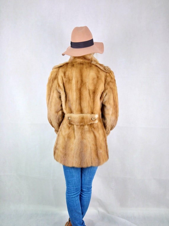 Vintage real mink jacket light brown. Personalisa… - image 7