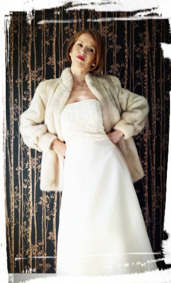 white mink jacket
