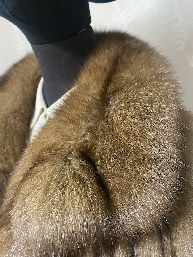 Russian Sable Fur Coat / Personalized Fur Coat/ Brown Woman Fur Coat ...