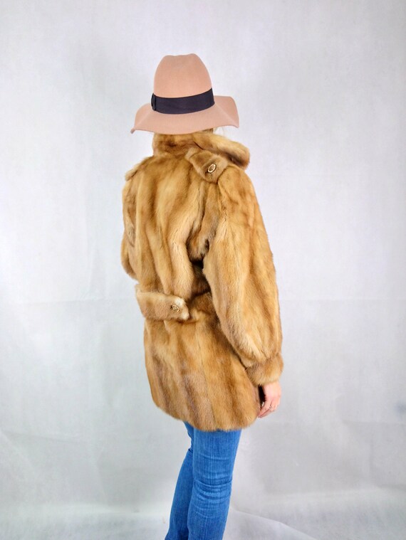 Vintage real mink jacket light brown. Personalisa… - image 8