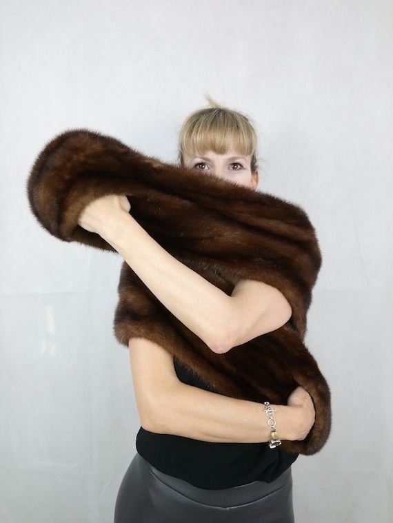 Fur Stole / Vintage fur stole / Mink fur stole/ F… - image 10