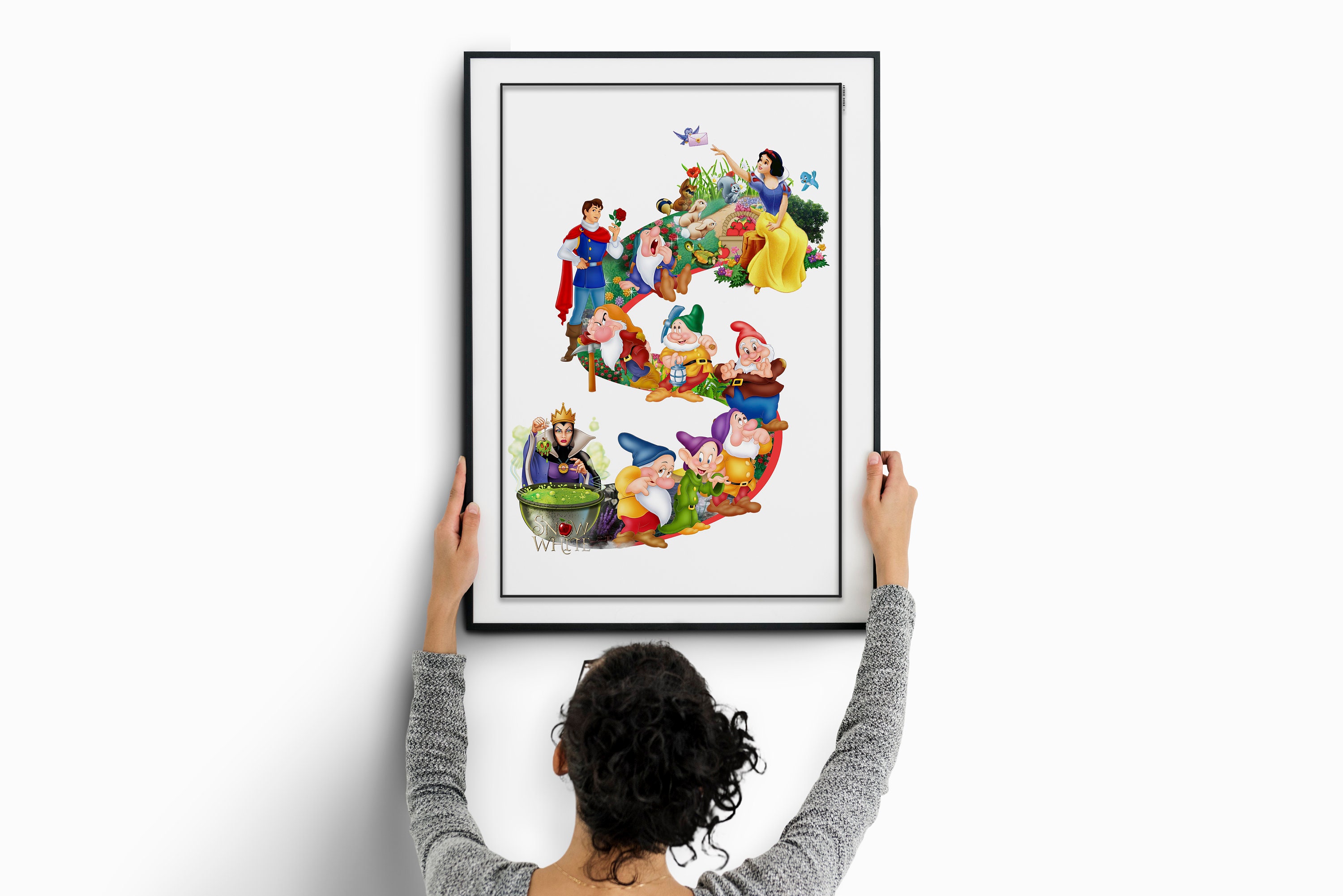 snow white disney poster movie printable letter s nursery alphabet kids