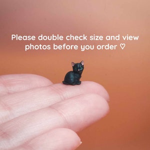 Tiny Sitting KITTEN Miniature- 1:24 G Scale - Hand Painted Resin