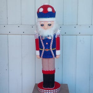 Großer Vaterländischer Nussknacker, 4. Juli Dekoration, Nussknacker Dekor, Uncle Sam Dekor, Vaterländische Dekor