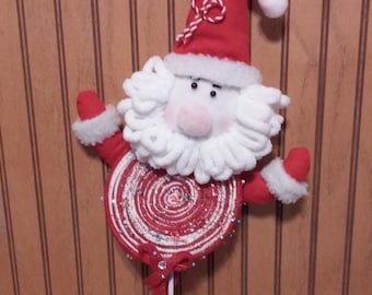 Whimsical Santa Lollipop Christmas Decor