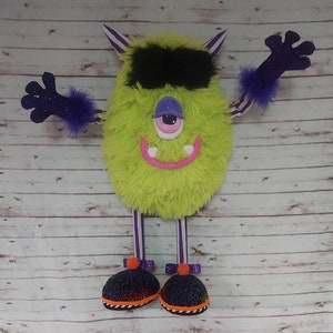 Halloween Monster Wreath Attachment, Halloween Wreath Attachment, Monster Wreath attachment, Furry Monster Wreath Attachment,