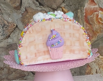 Large Fake Candyland Taco   Fake Whimsical Taco  Fake Taco  Fake Sweets  Fake Bakes  Kitchen Decor  Tiered Tray Decor  Coffee Bar Decor Taco